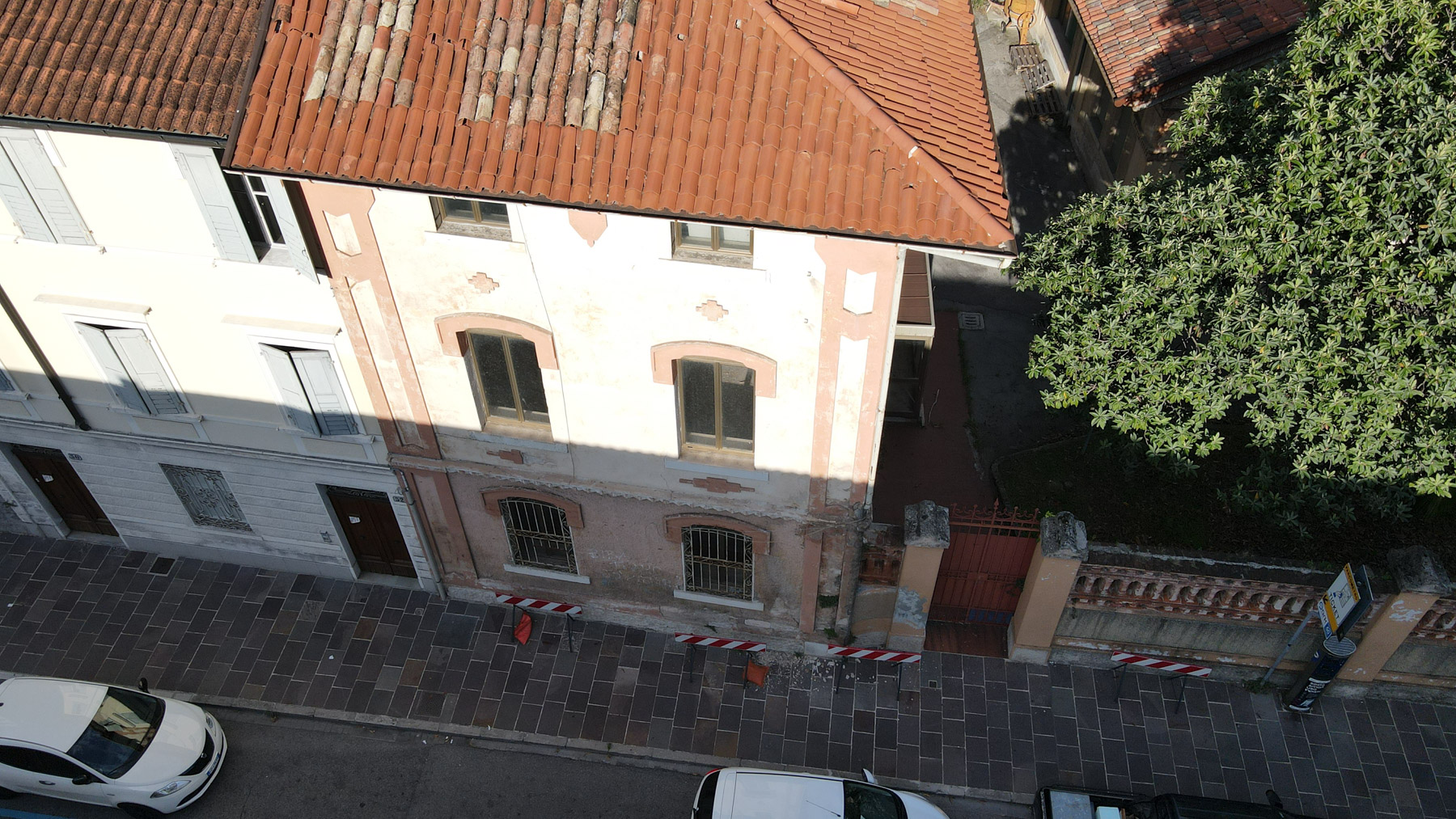 Ristrutturazione ex-palazzina VV.FF vista dall'alto